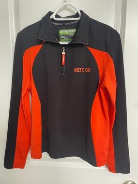 Arctic Cat Women's Black & Orange Performance Zip Pullover